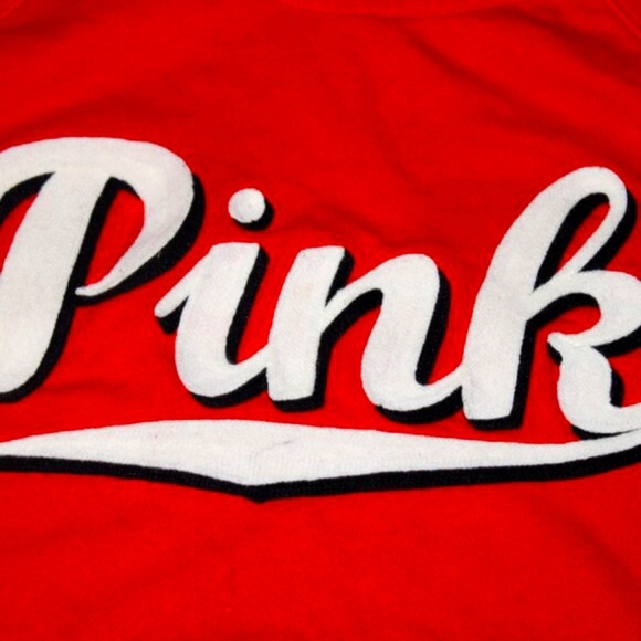 Victoria’s Secret PINK Red Pullover Hoodie Small – Cozy Logo Sweatshirt - Picture 2 of 6